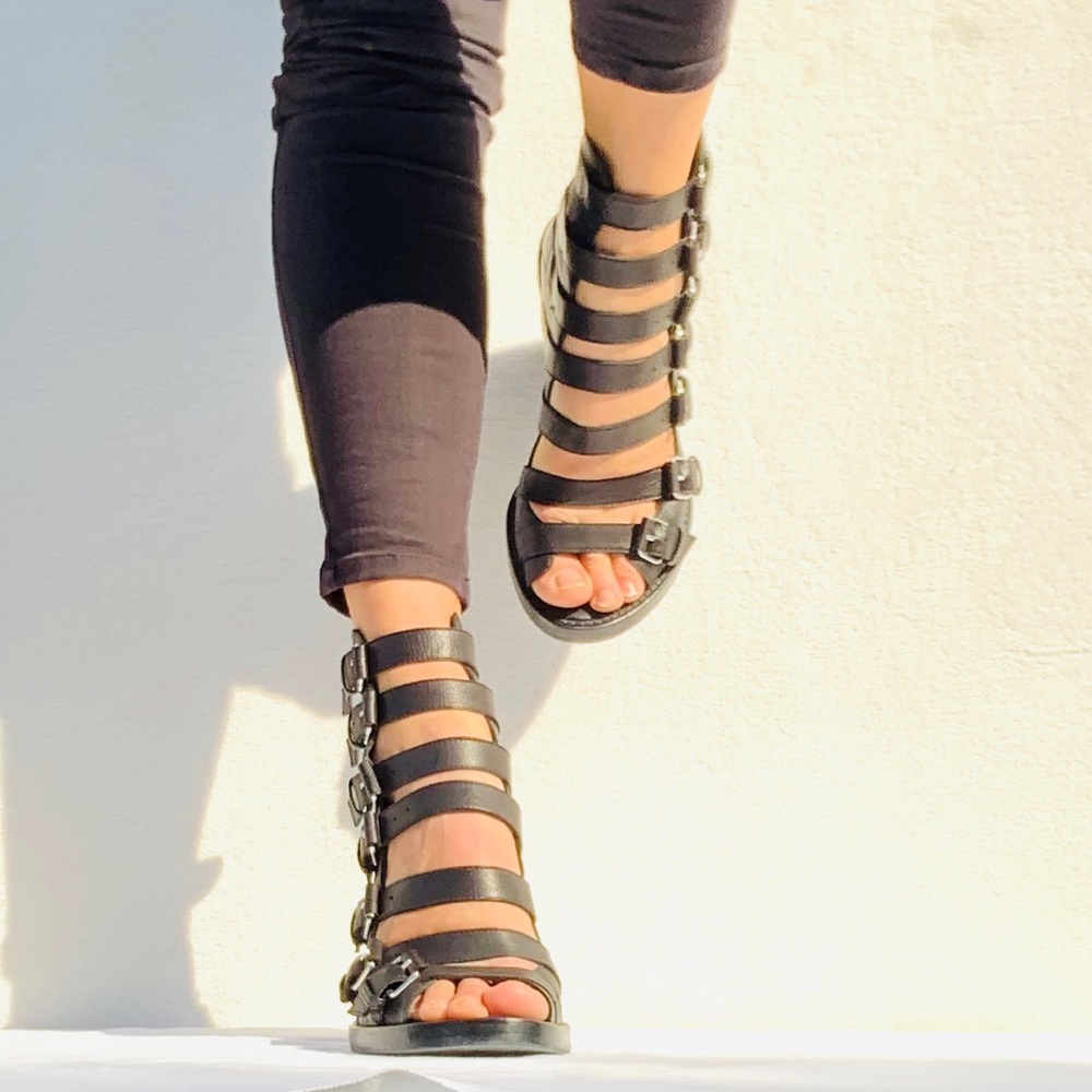 Ann Demuelemeester Black Buckle Blanche Boot 9 - Picture 13 of 15